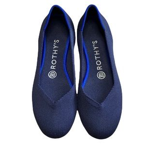 Rothy’s Women Maritime Navy “The Flat” shoes Size 6.5